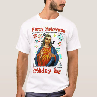 T-shirt Jour de naissance de clipart de Jésus-Christ