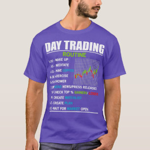 T-shirt Jour de négociation stock de routine liste de cont