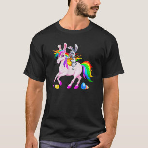 T-shirt Jour de Pâques Bunny équitation Unicorn Girls Todd
