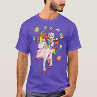 T-shirt Jour de Pâques Bunny équitation Unicorn Girls Todd