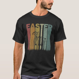 T-shirt Jour de Pâques Chèvre Rétro Graphisme drôle Costum