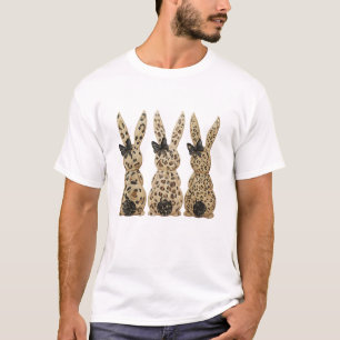 T-shirt Jour de Pâques chrétien drôle arc de lapin mignon