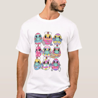T-shirt Jour de Pâques des oeufs de lapin