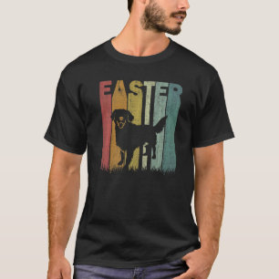 T-shirt Jour de Pâques Golden Retriever Chien Retro Graphi