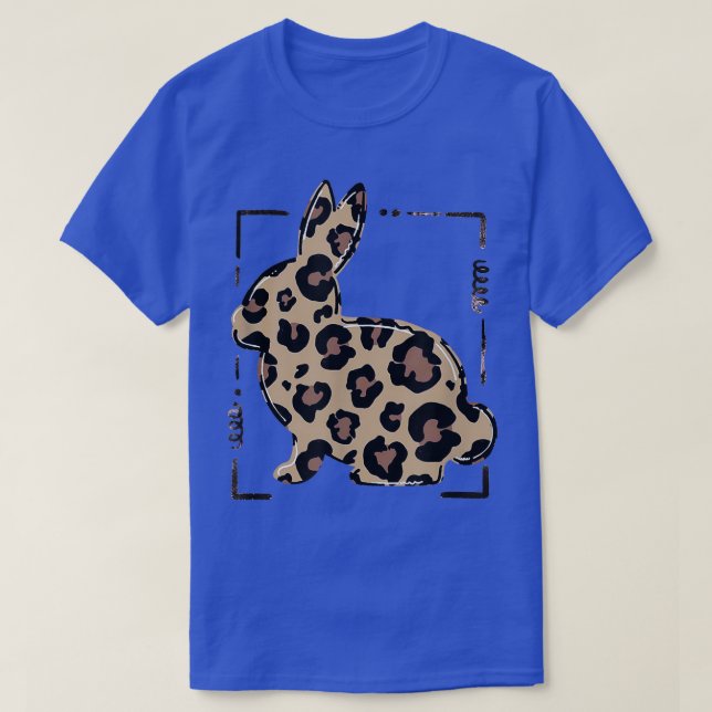 T-shirt Jour de Pâques Leopard rayé lapin lapin lapin Impr (Design devant)