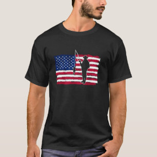 T-shirt Jour de pêche drapeau américain patriotique 4 juil