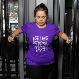 T-shirt Jour de repos attendu Workout Fitness Exercice Gym
