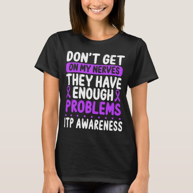 T-shirt Jour de sensibilisation du survivant ITP au Ruban  (Devant)