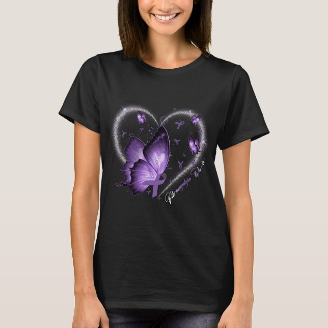 T-shirt Jour de sensibilisation Guerrier Survivant Papillo (Devant)