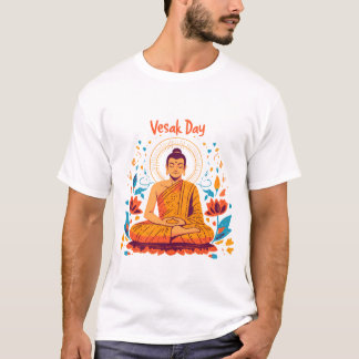 T-shirt Jour de Vesak, illustration de Bouddha pour le jou