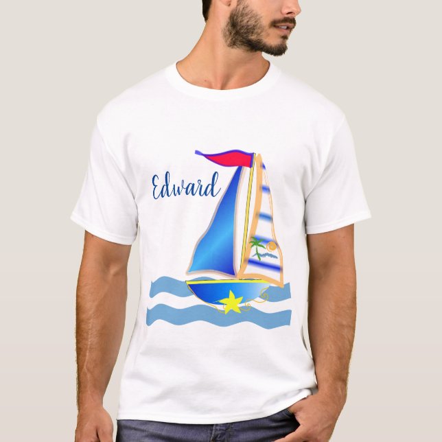 T-shirt Jour de voile ensoleillé Personnalisé (Devant)