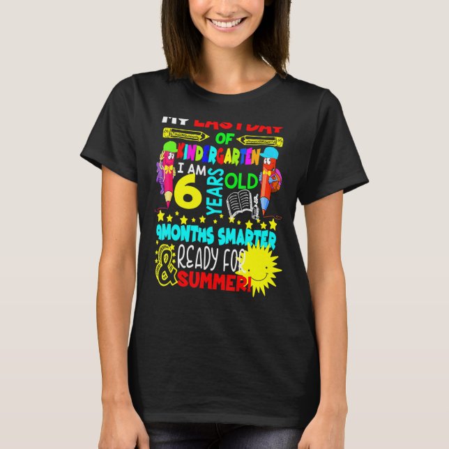 T-shirt Jour dernier de l'école maternelle Été (Devant)