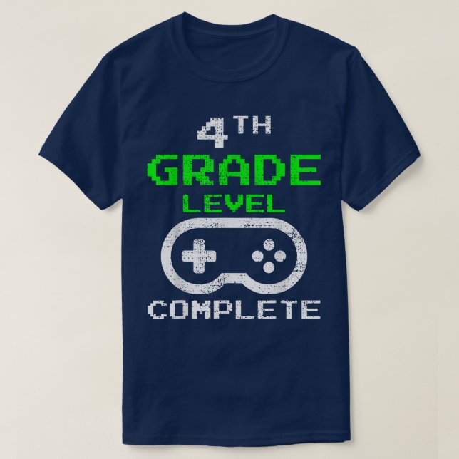 T-shirt Jour dernier de l'école T 4e classe Gamer  (Design devant)