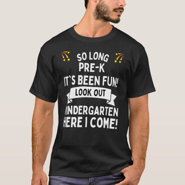 T-shirt Jour dernier Pré K Maternelle Ici Je Viens Graduat (Devant)