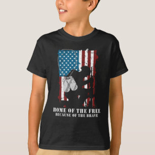 T-shirt Jour des anciens combattants : le drapeau américa