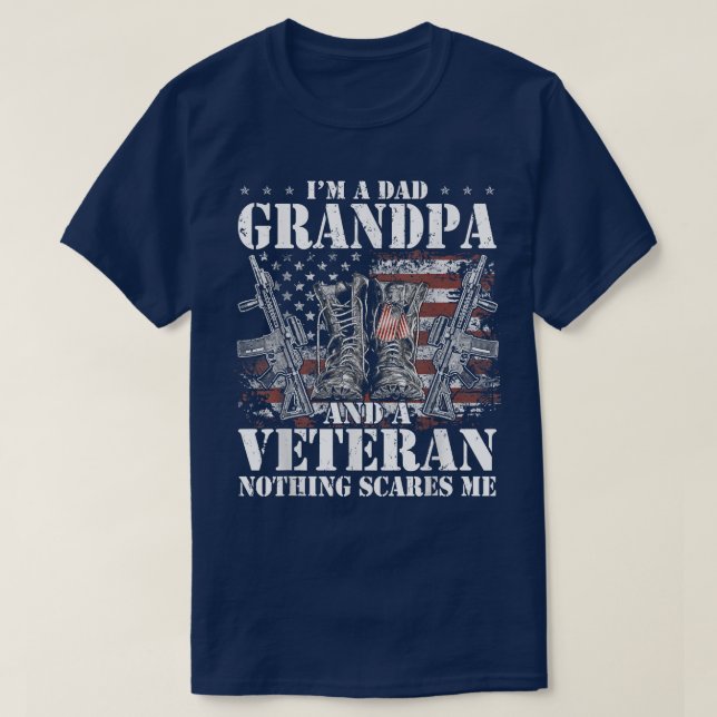 T-shirt Jour des anciens combattants papa grand-père vétér (Design devant)