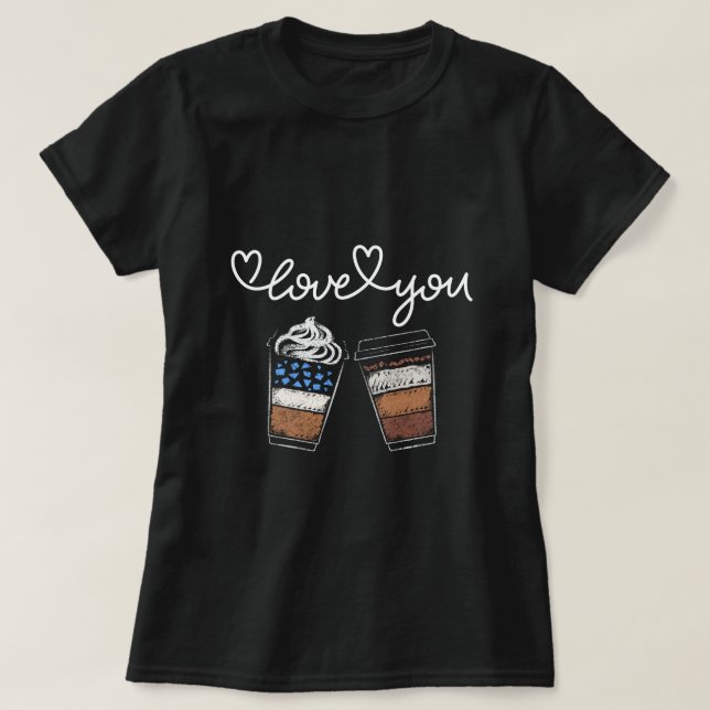 T-shirt Jour des femmes Valentines Café Louvain Cadeau (Design devant)
