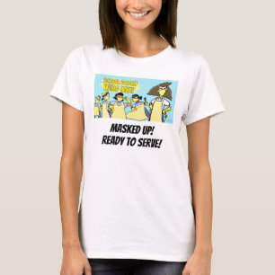 T-shirt Jour des héros du déjeuner scolaire T—MASKUP! 