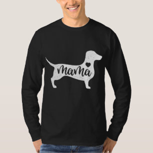 T-shirt Jour des mères Dachshund Mama Chien Maman Paw Love