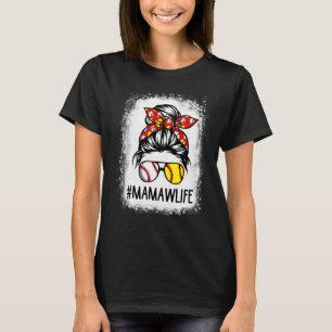 T-shirt Jour des mères de baseball de balle molle Mamaw Li