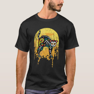 T-shirt Jour Des Morts Chat Et Pleine Lune