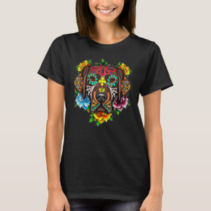 T-shirt Jour des Morts Crâne de Sucre Labrador Retriever N
