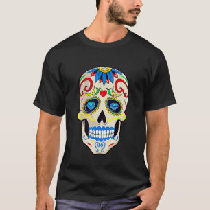 T-shirt Jour des Morts Halloween Crâne de Sucre Dia De Los