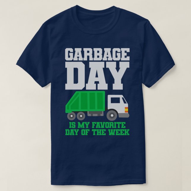 T-shirt Jour des ordures de camion (Design devant)