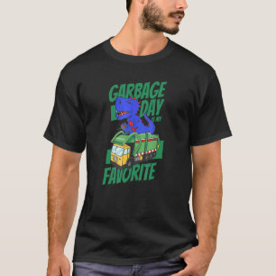 T-shirt Jour des ordures Est Mon Favori T Rex Remote Contr
