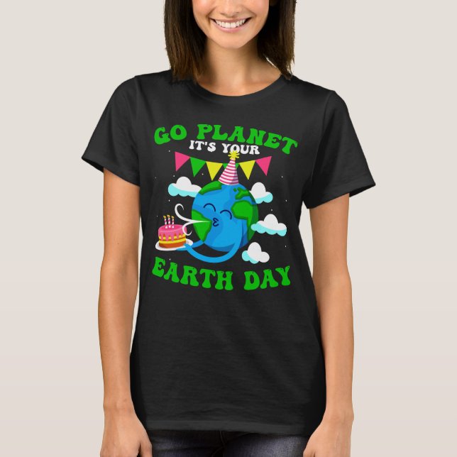 T-shirt jour des terres Anniversaire Secourt mondiale Envi (Devant)