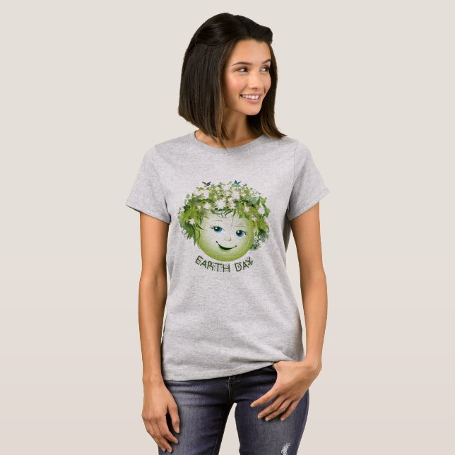T-shirt Jour des terres Avec La Terre Mère (Devant entier)