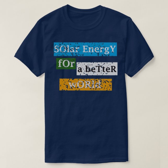 T-shirt Jour des terres Cadeau Énergie solaire Énergie éol (Design devant)