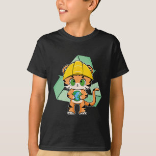 T-shirt Jour des terres de chats Tiger Anime