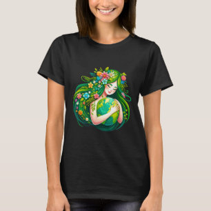 T-shirt Jour des terres de déesse verte Sauvez notre planè