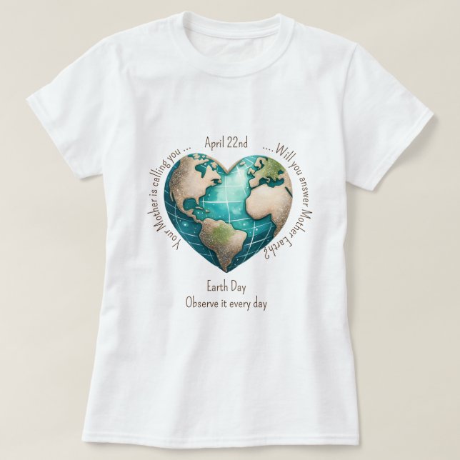 T-shirt Jour des terres de vos mères qui appellent (Design devant)