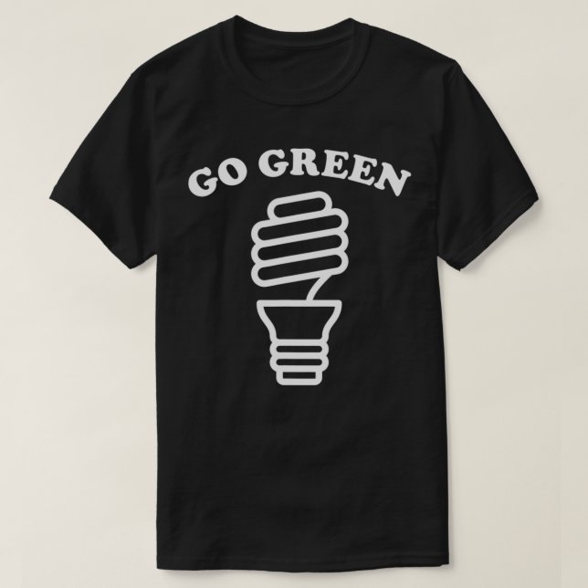 T-shirt Jour des terres Devenez écolo Éco LED Lumière (Design devant)