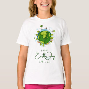T-shirt Jour des terres heureux