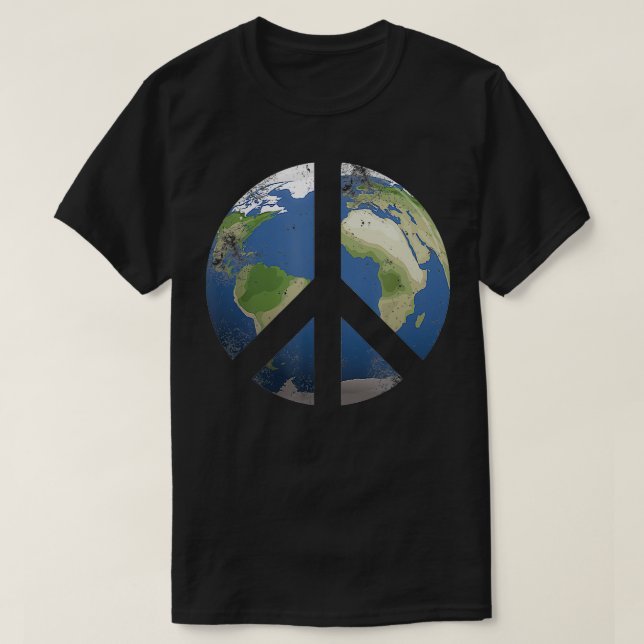 T-shirt Jour des terres mondial de la paix : célébration d (Design devant)