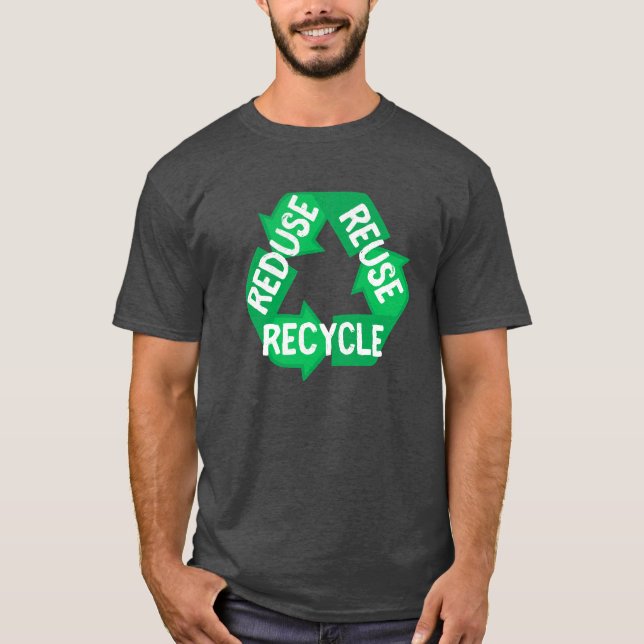 T-shirt Jour des terres Réduire Réutiliser Recycle Boucle  (Devant)