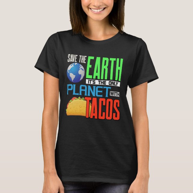 T-shirt Jour des terres Sauvez Notre Terre Uniquement Plan (Devant)