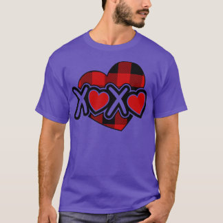 T-shirt Jour des Valentines Coeurs XOXO
