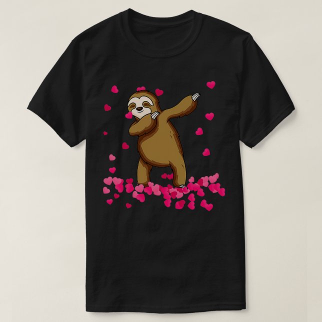 T-shirt Jour des Valentines de Dabbing factice (Design devant)