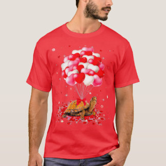 T-shirt Jour des Valentines de Tortue mignonne Cadeau Coeu