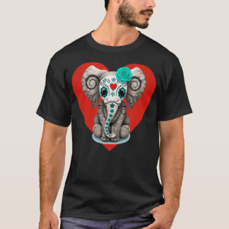 T-shirt Jour des Valentines du Coeur Eléphant du Crâne de 