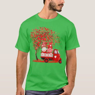 T-shirt Jour des Valentines Gnomes mignons Coeurs de Camio