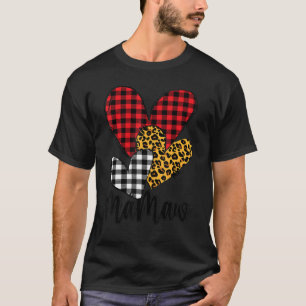 T-shirt jour des valentines léopard mamaw Buffalo Plaid ma