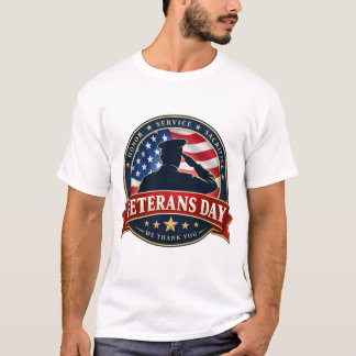T-shirt Jour des vétérans Hommage Service Sacrifice Patrio