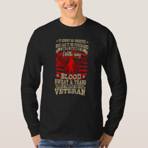 T-shirt Jour des vétérans sang sueurs et larmes