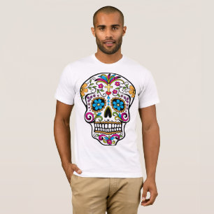 T-shirt jour du crâne des calaveras décorées