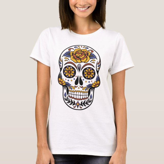 T-shirt jour du crâne mexicain des morts (Devant)